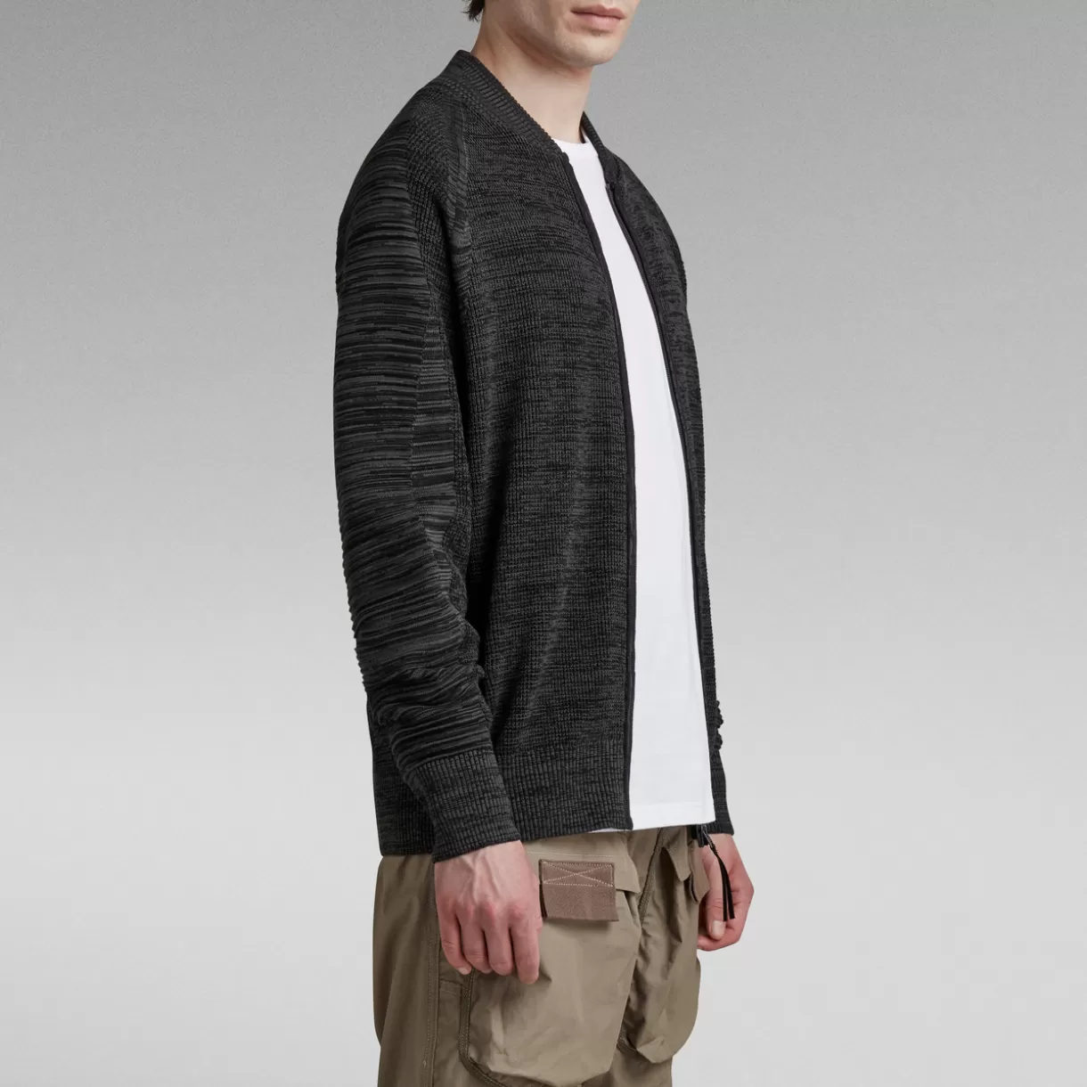 3D Biker Knitted Zip Through Sweater*G-Star Online