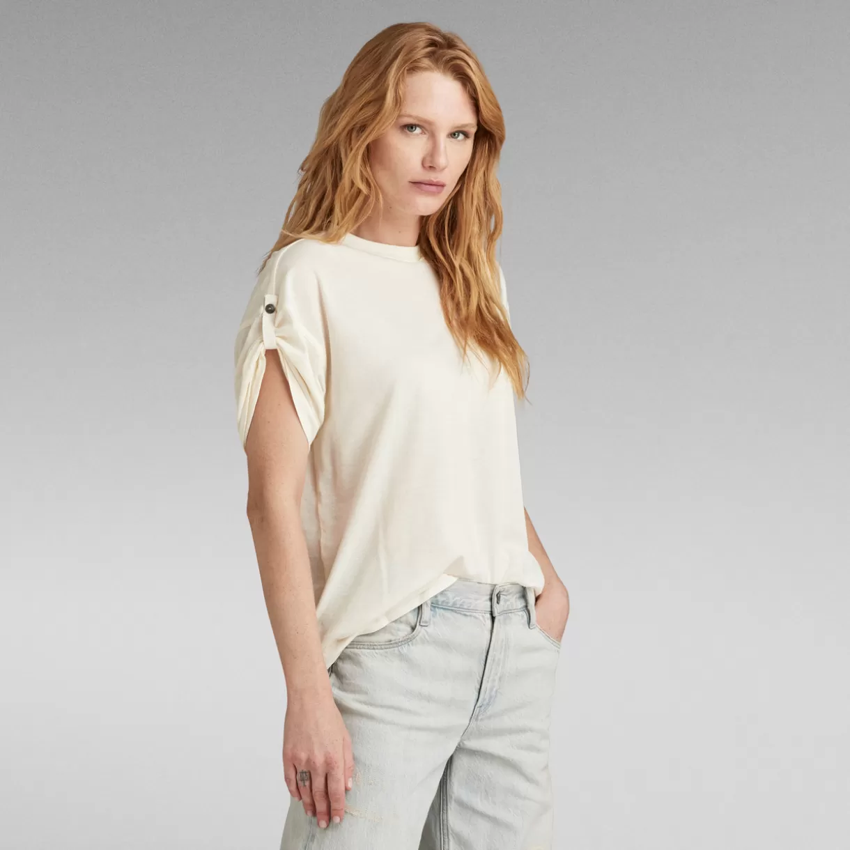 Adjustable Sleeve Loose Top*G-Star Outlet