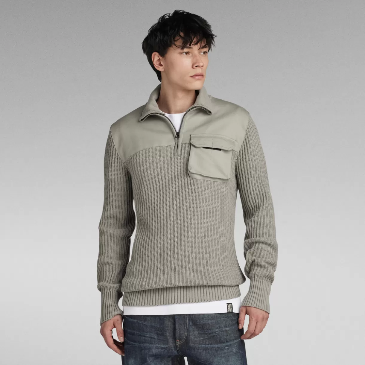 Army Half Zip Knitted Sweater*G-Star Cheap