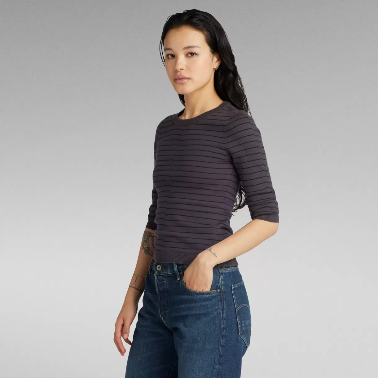 Broken Stripe Lightweight Jumper*G-Star Discount