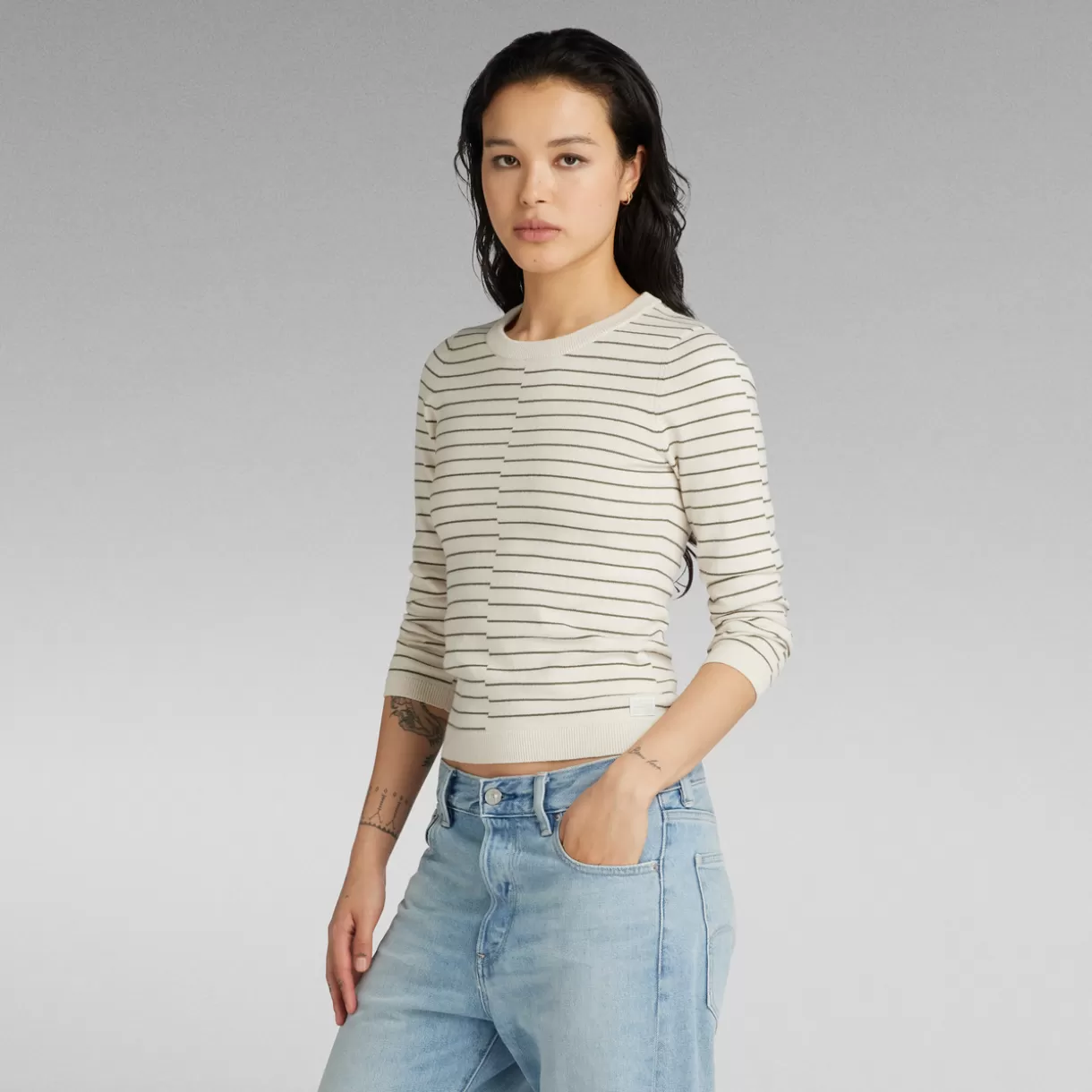 Broken Stripe Lightweight Jumper*G-Star New