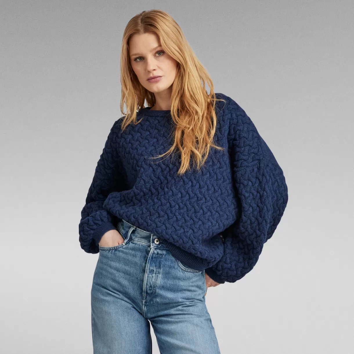 Chunky Loose Boat Knitted Sweater*G-Star Outlet