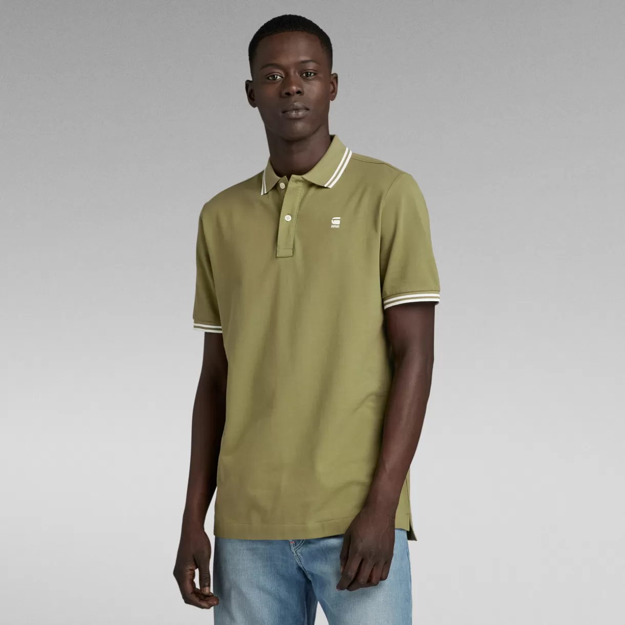 Dunda Slim Stripe Polo*G-Star Cheap