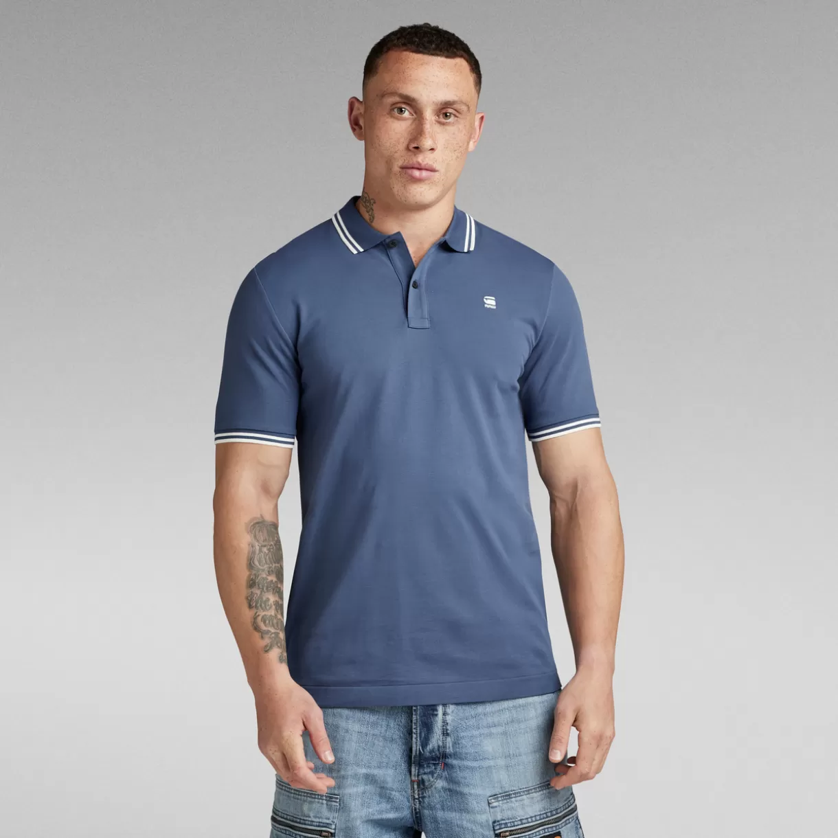 Dunda Slim Stripe Polo*G-Star Outlet