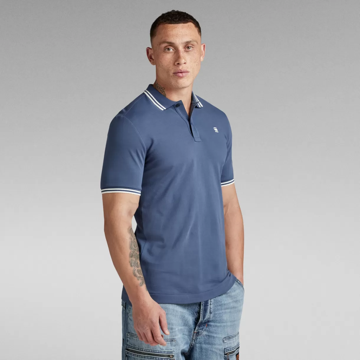 Dunda Slim Stripe Polo*G-Star Outlet