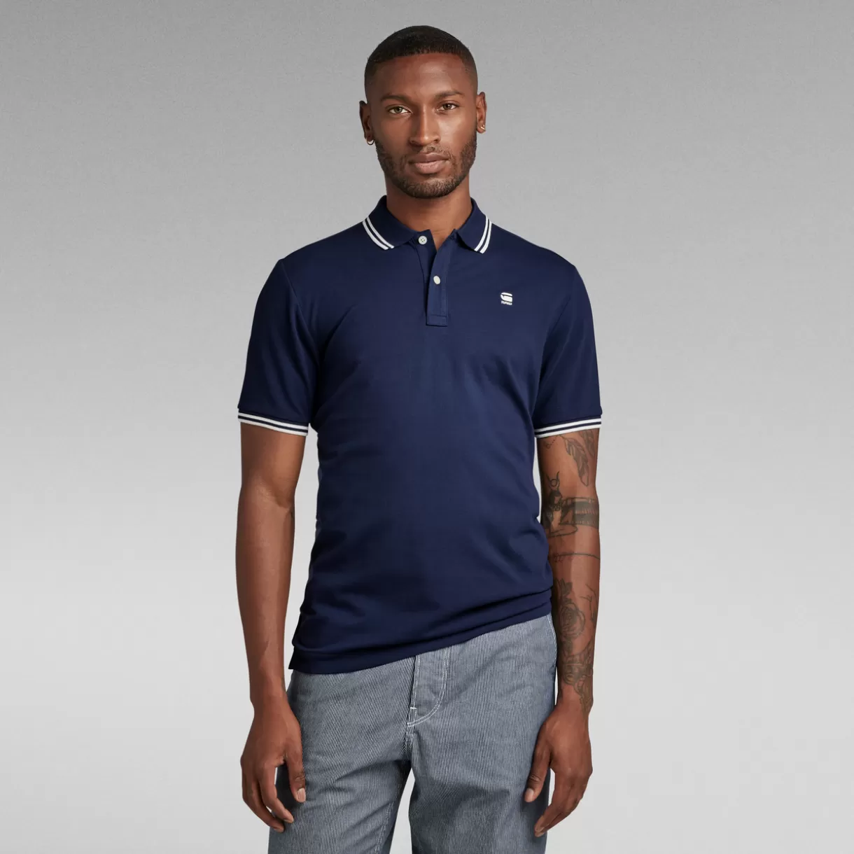 Dunda Slim Stripe Polo*G-Star Outlet