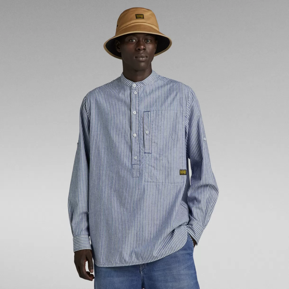 G4A Half Placket Relaxed Shirt*G-Star Online