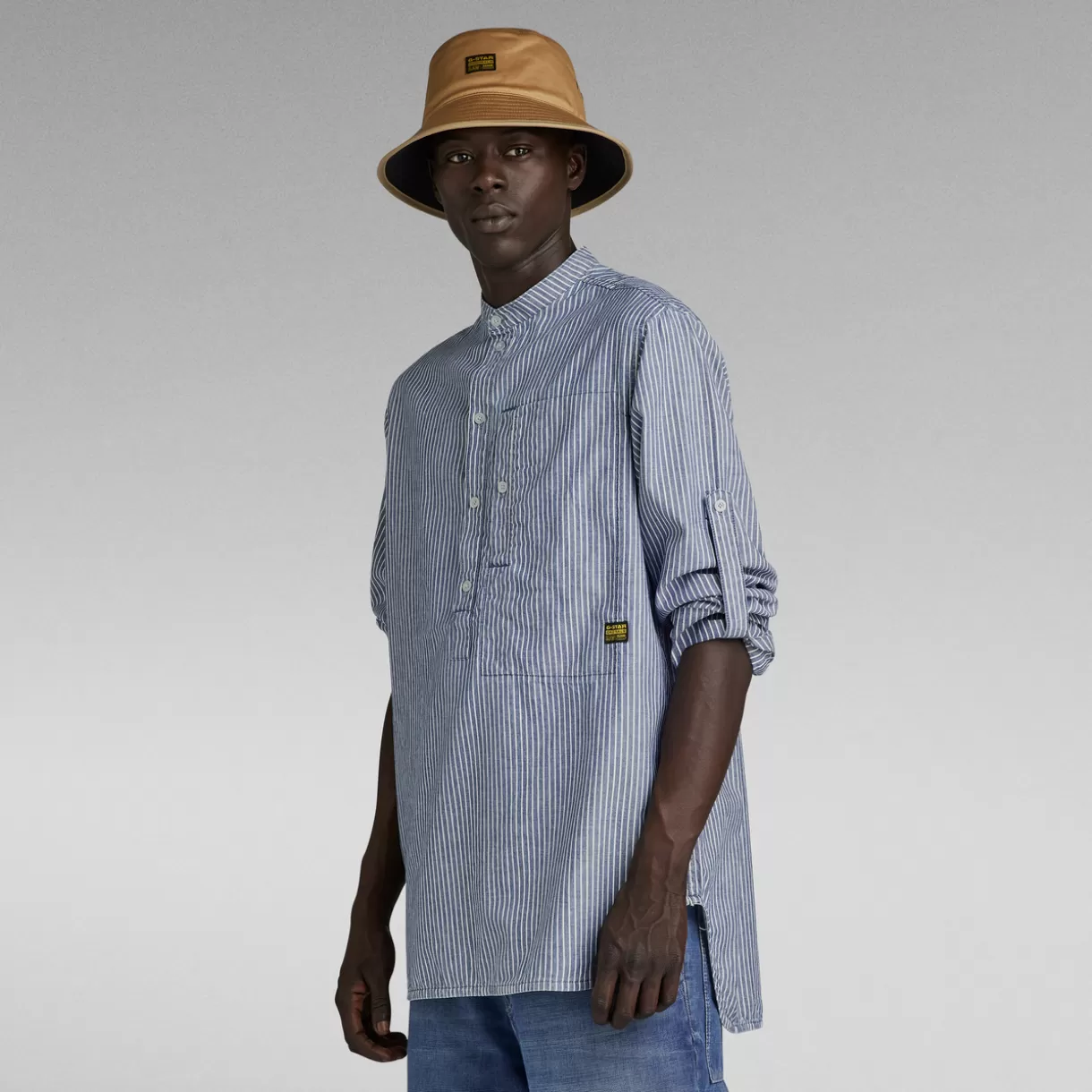 G4A Half Placket Relaxed Shirt*G-Star Online