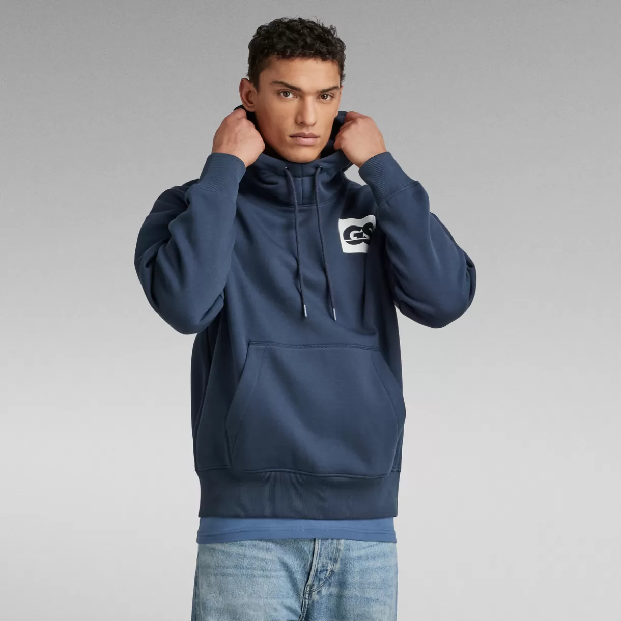 GS Raw Back Graphic Loose Hoodie*G-Star Online