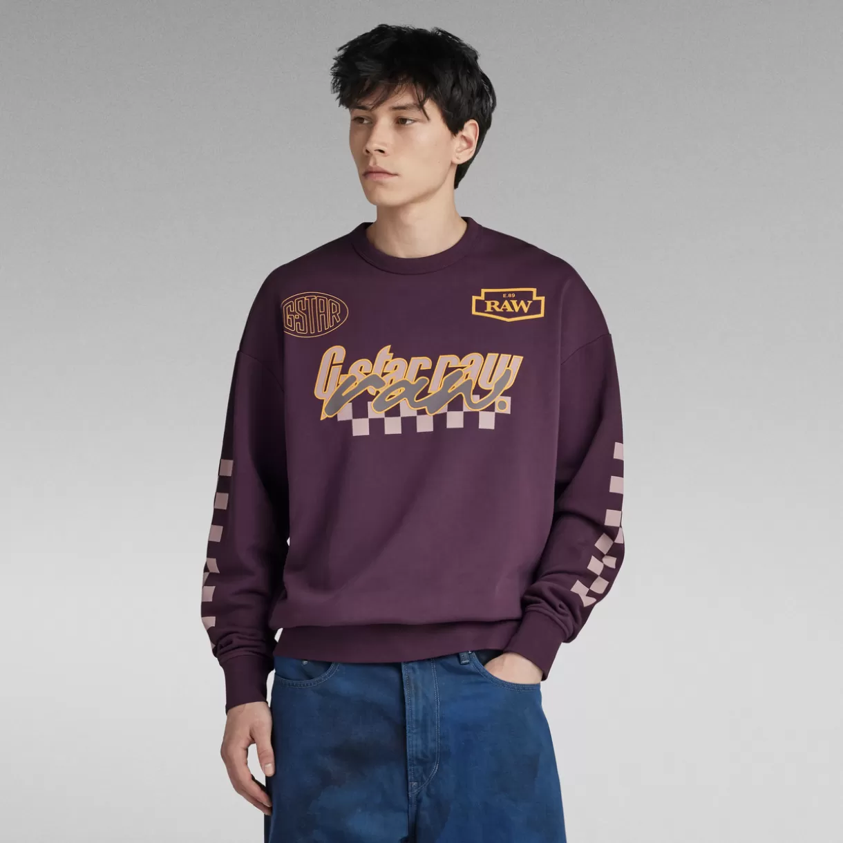 Moto Sport Graphic Loose Sweater*G-Star Online