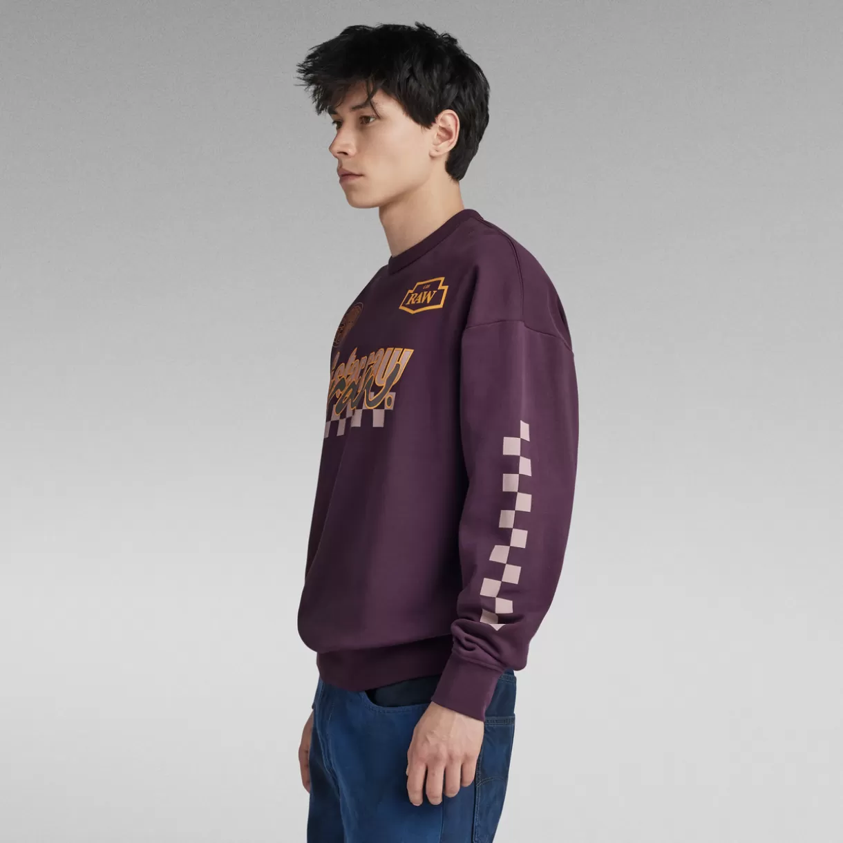 Moto Sport Graphic Loose Sweater*G-Star Online