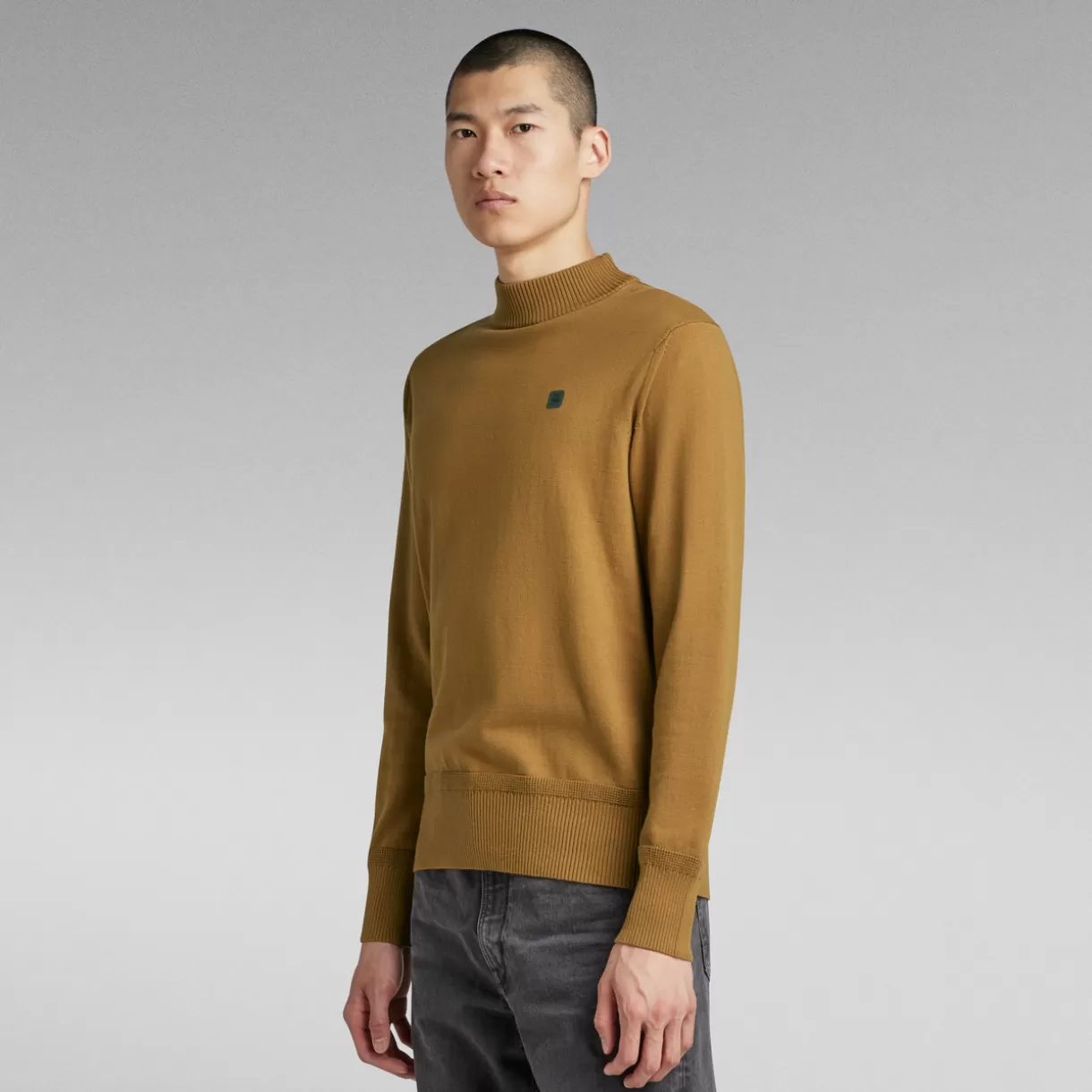 Premium Core Mock Neck Knitted Sweater*G-Star Cheap