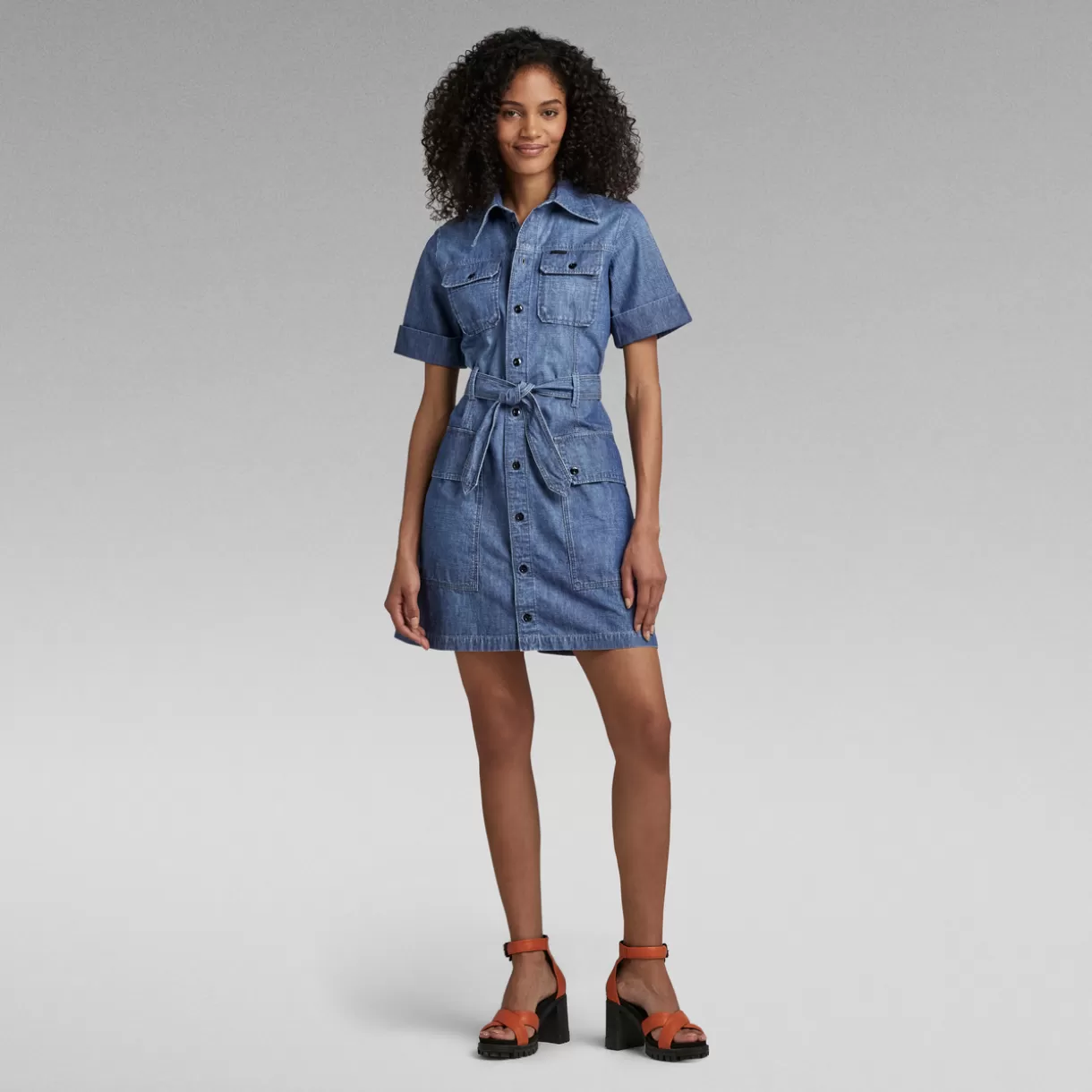 Premium Military Shirt Dress*G-Star Cheap