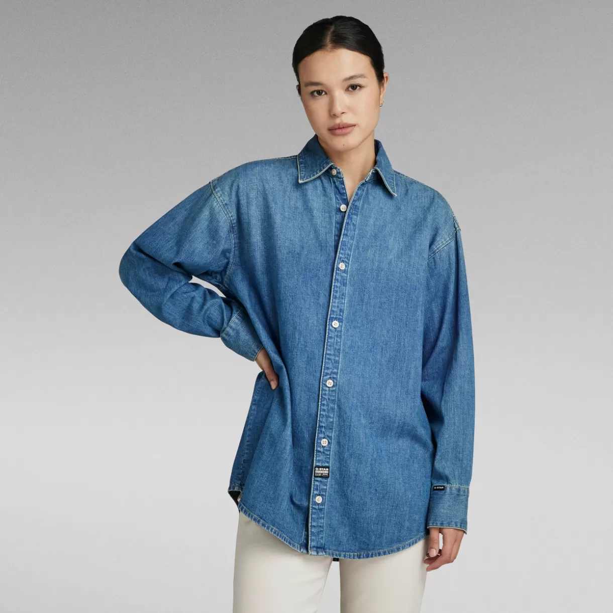 Relaxed Denim Shirt Pocketless*G-Star Hot