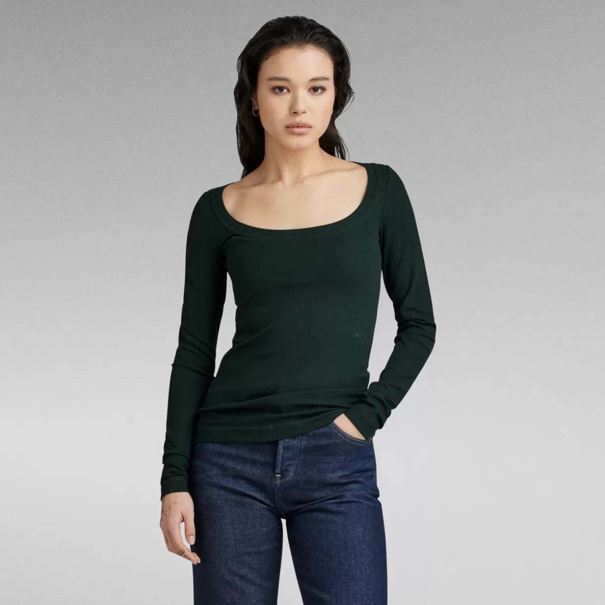 Slim Rib Scoop Top*G-Star Flash Sale