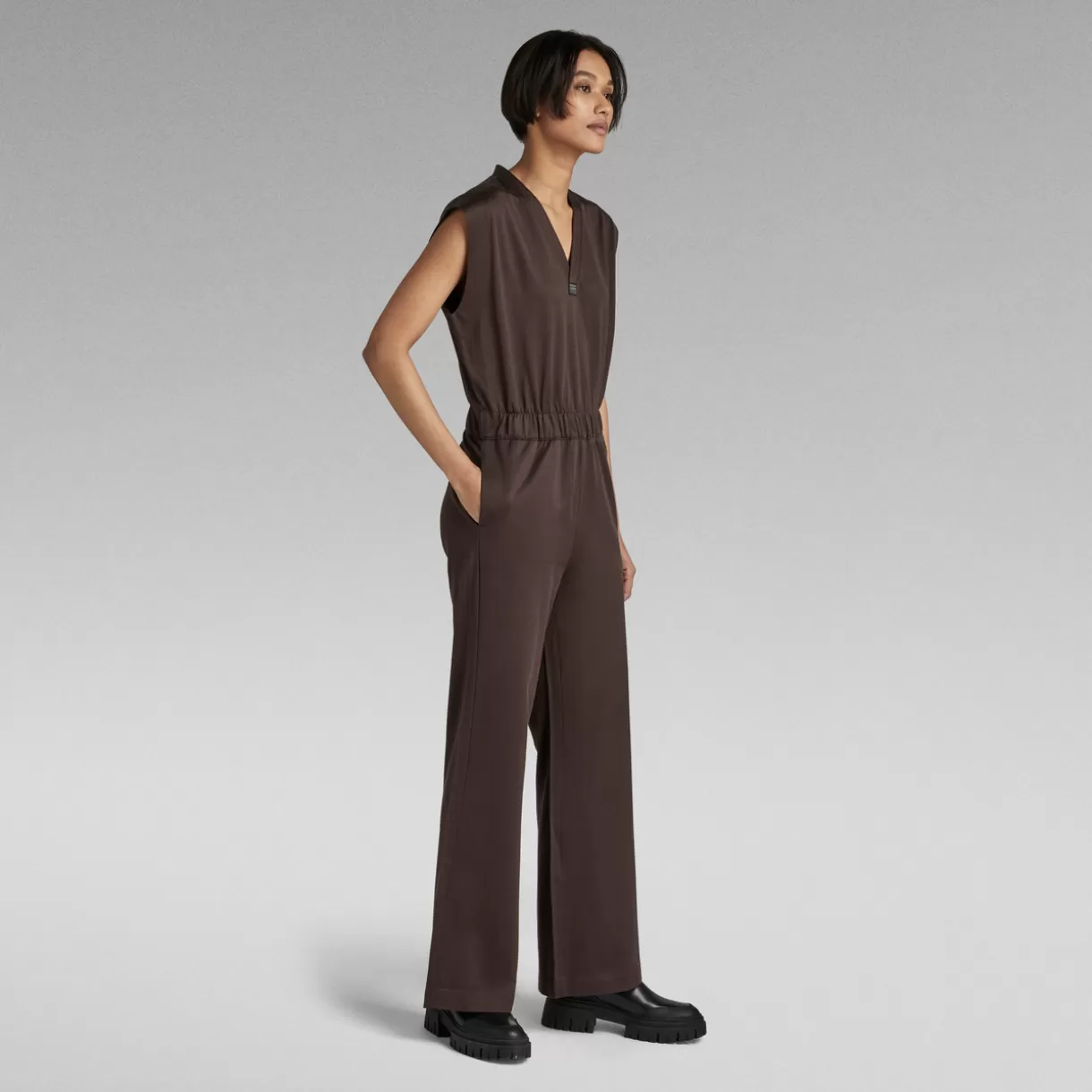 Wide Leg V-Neck Jumpsuit*G-Star Discount